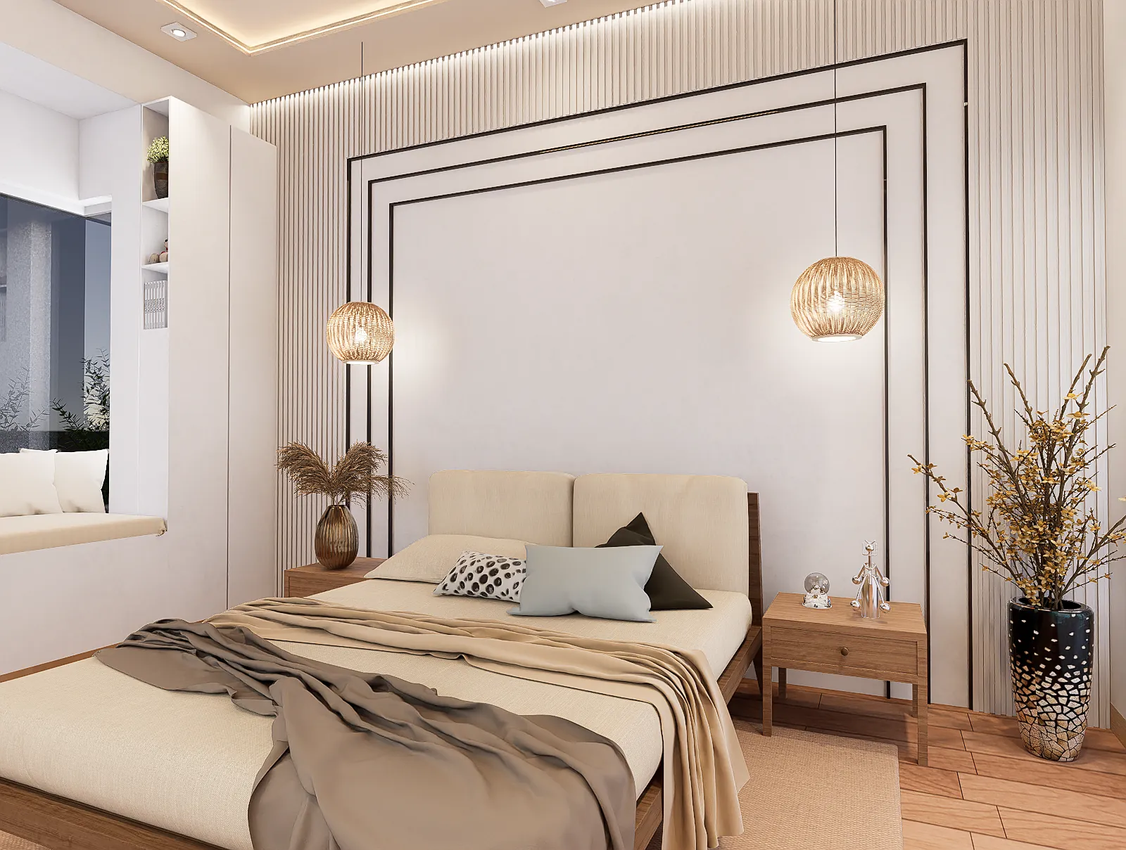 Soft Minimal Bedroom: Residential interior, Private residence