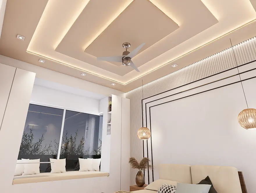 Soft Minimal Bedroom, view