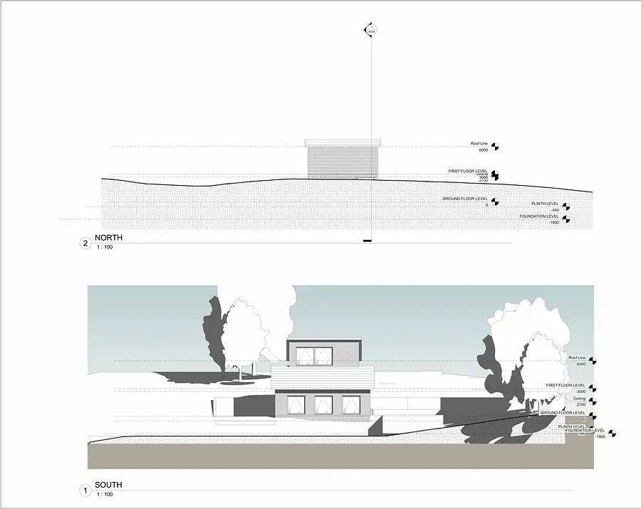 Elevations & sections: Sheet A103 by Saud Visuals