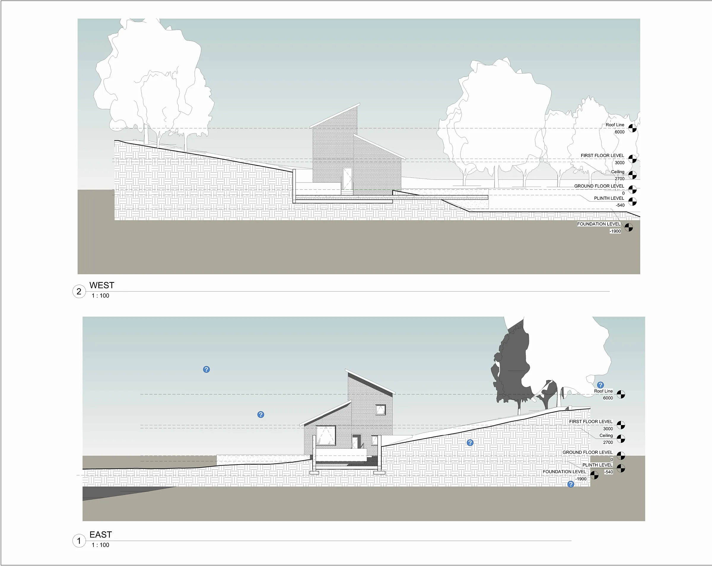 Hillside House: Revit BIM Set: Elevations
