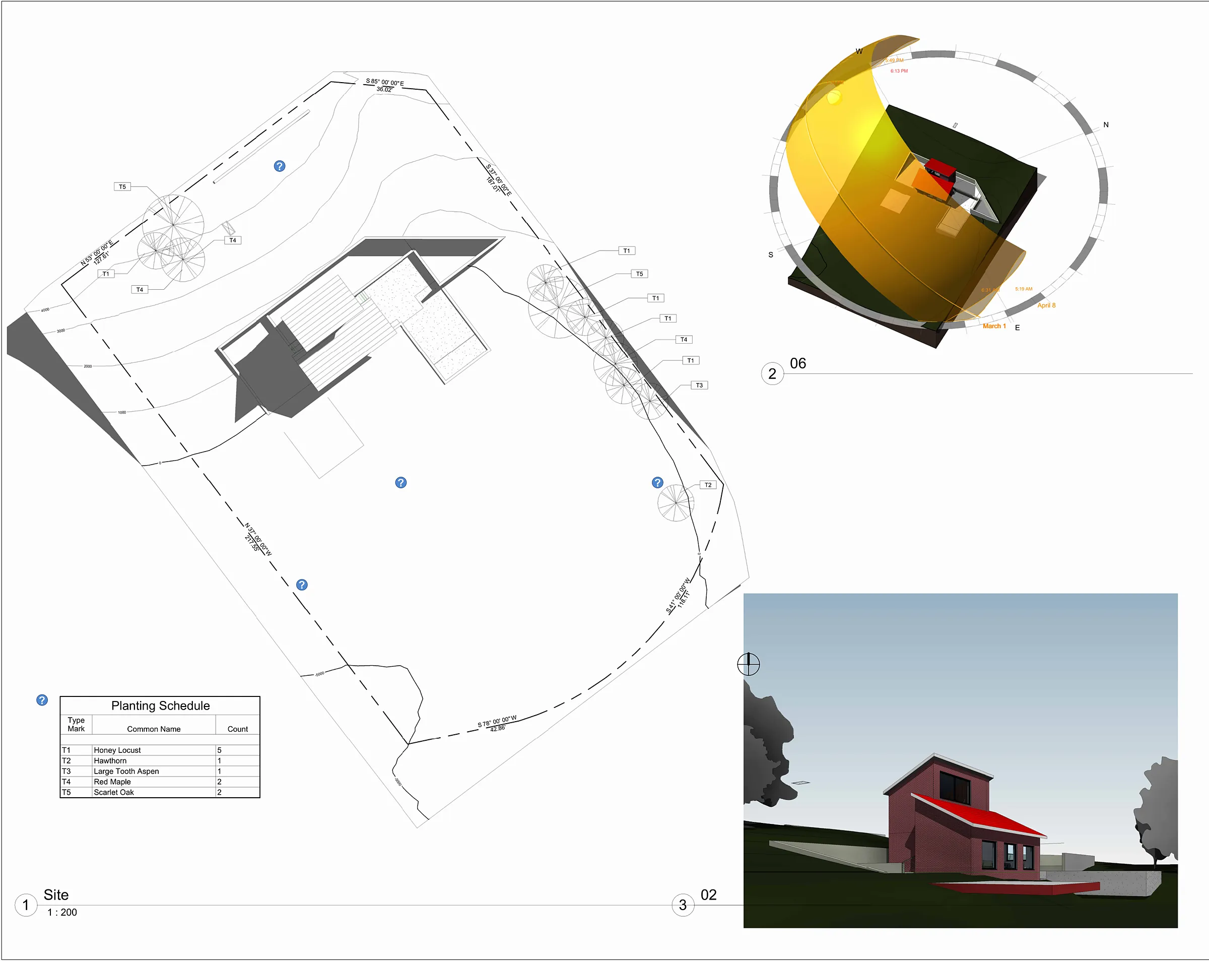 Hillside House: Revit BIM Set: Site plan