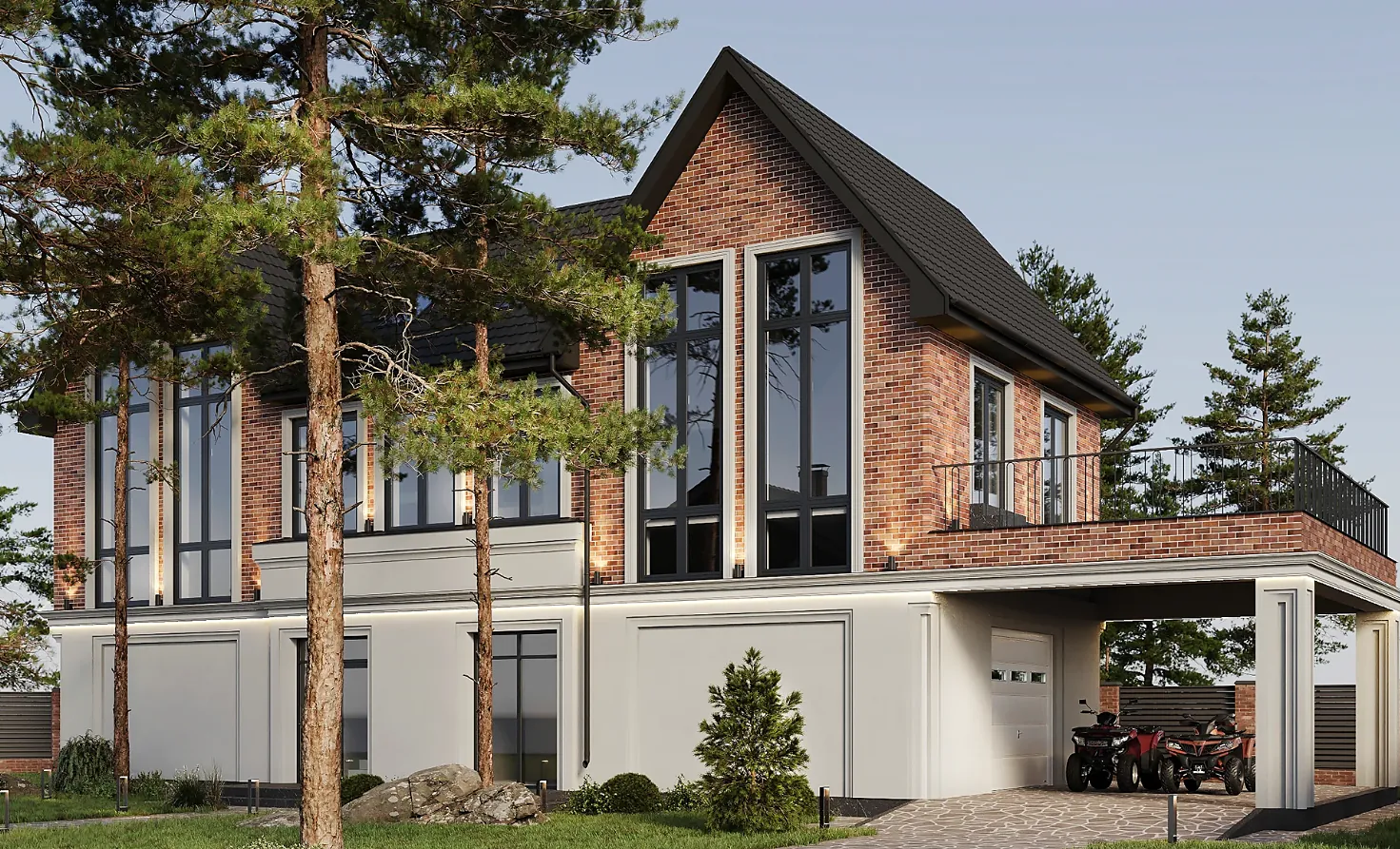 Brick Gable House, view