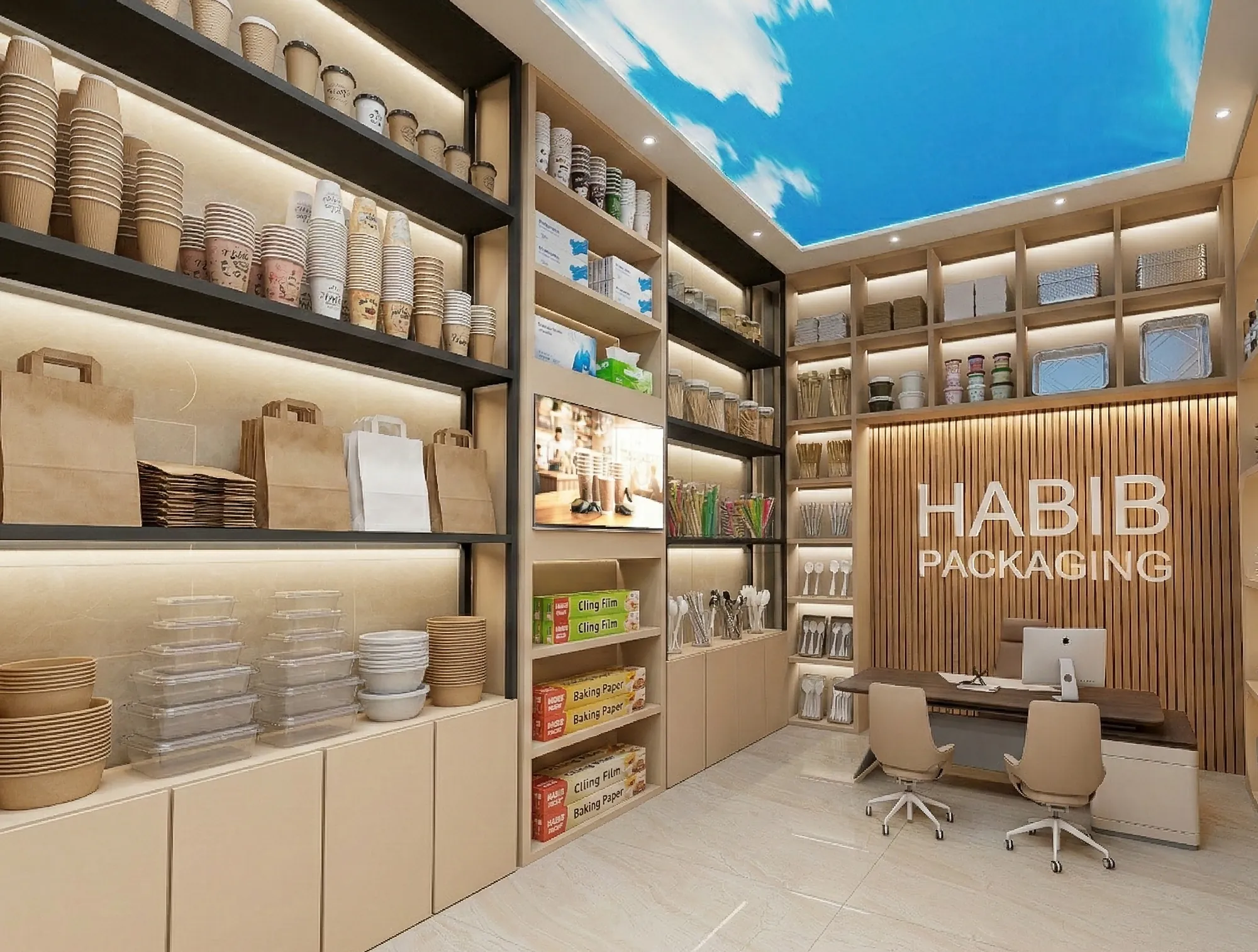 Habib Packaging Showroom, view