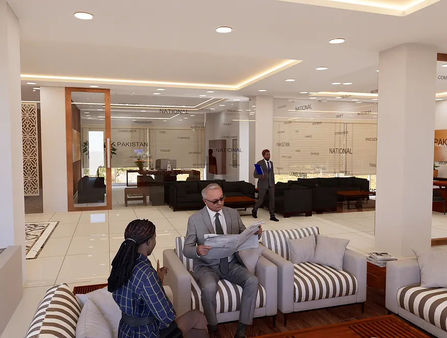 National Bank President Office, view