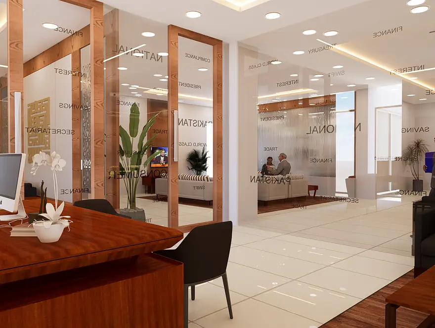 National Bank President Office, view