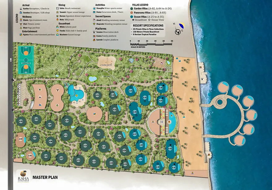 Raha Resort site & masterplan